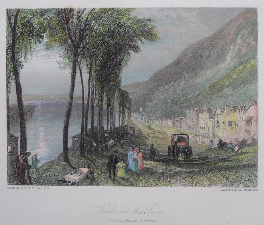 Print - View on the Seine between Mantes & Vernon - Brandard